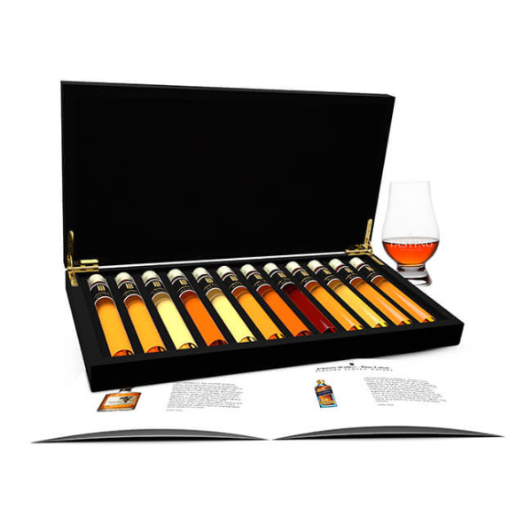 Whisky Tasting Premium 12 Tubes in wooden gift box