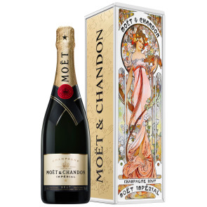 Moët & Chandon - Brut Imperial Limited Edition Metal Alphonse Mucha Pink Dress Giftbox (0.75 ℓ)