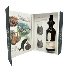 Lagavulin, 8 Y - Giftpack 2 Glasses (0.7 ℓ)