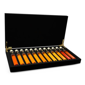 Cognac Tasting Collection 12 Tubes in Wooden Gift Box