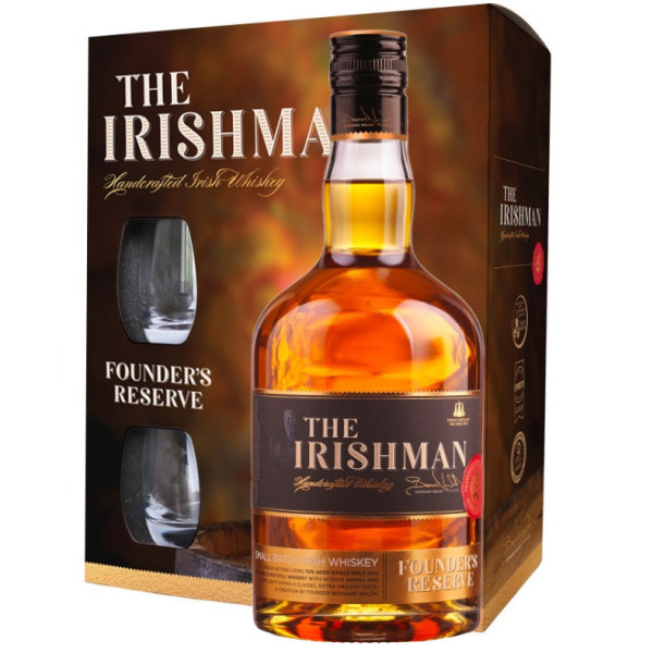The Irishman - Founder's Reserve Geschenk met Glazen