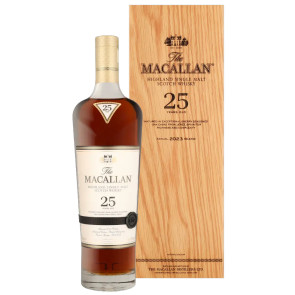 Macallan, 25 Y - Sherry Oak 2023 in Wooden Giftbox