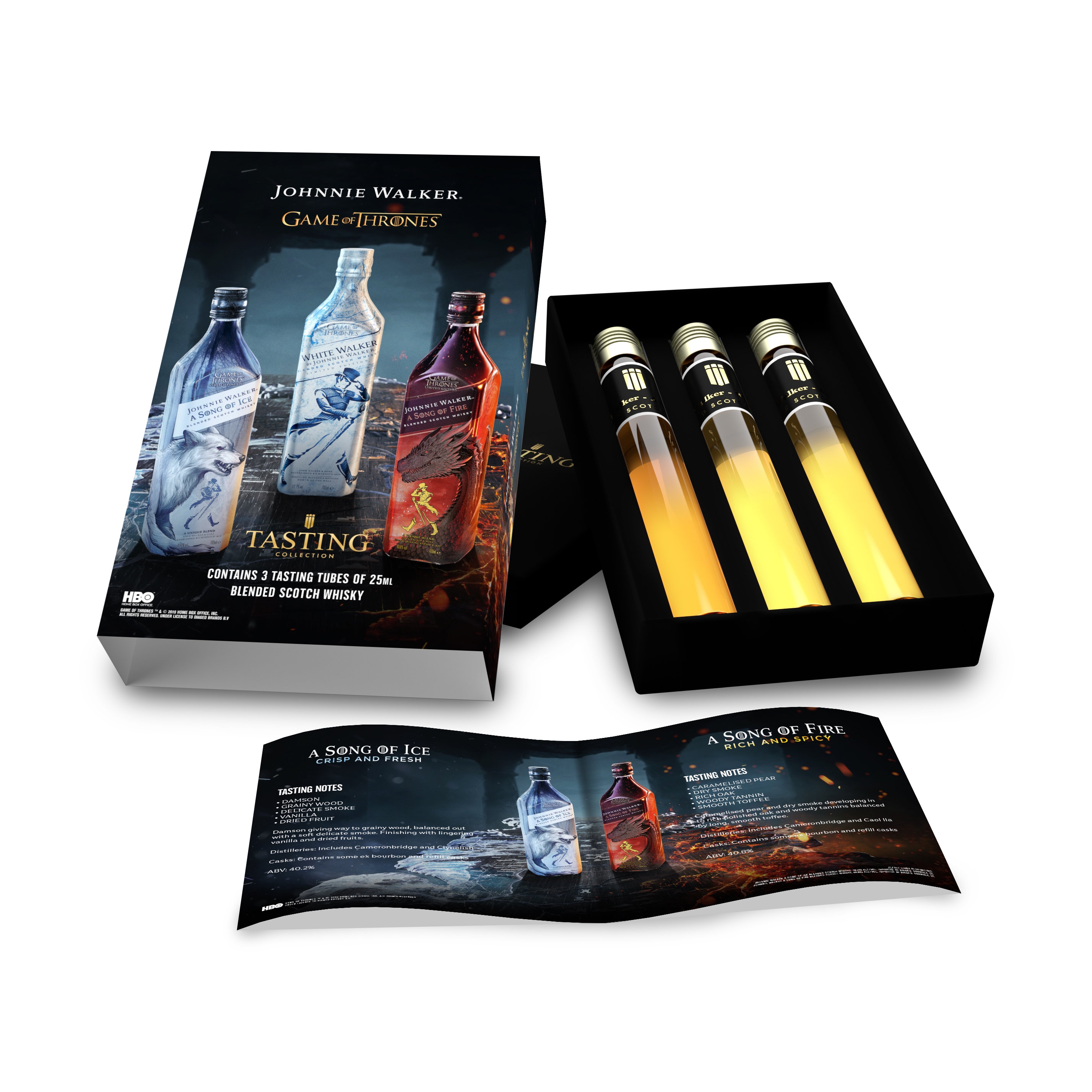 Richtlijnen Terugbetaling Scully Game Of Thrones Johnnie Walker Tasting Collection